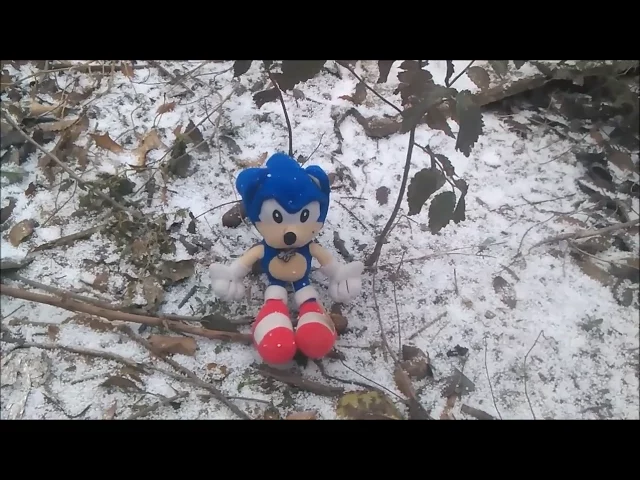 Sonic the Hedgehog in the snow! (My christmas e-card)